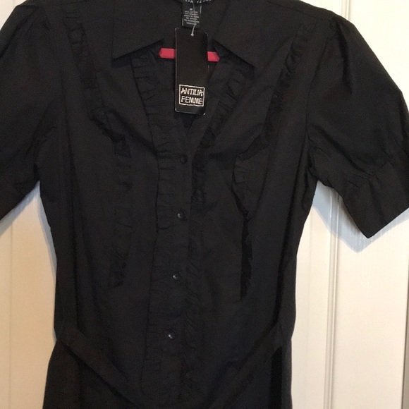 Antilia Femme size M black cotton dress. NWT - Picture 3 of 8